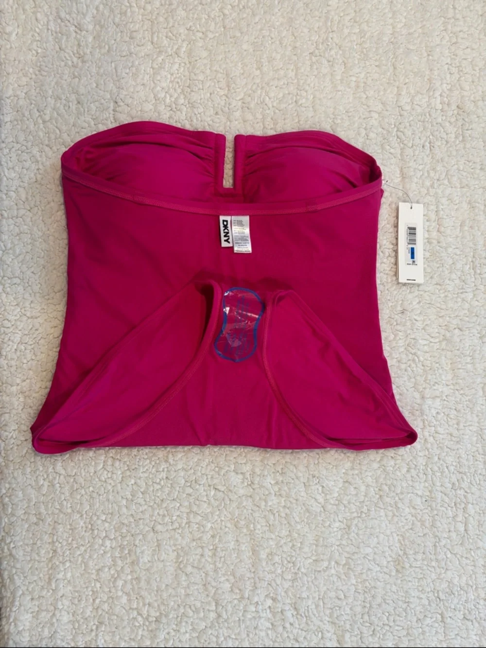 DKNY Fuchsia Strapless One-Piece Swimsuit - Picture 4 of 4